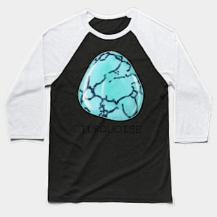 Turquoise Crystal December Birthstone Baseball T-Shirt